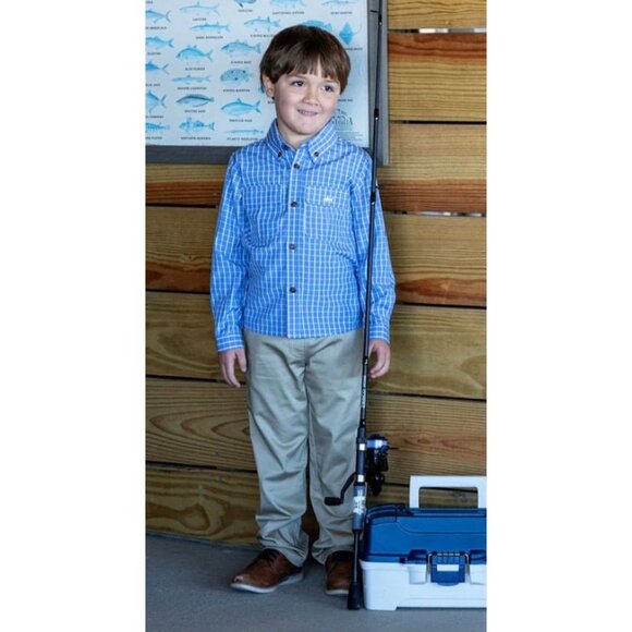 Saltwater Boys Company Chino Pants Kids Size 2T Khaki Ponce Performance Stretch - Picture 1 of 9